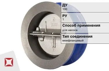 Клапан обратный для насоса ERA 100 мм  в Усть-Каменогорске