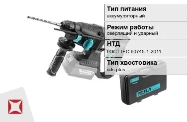 Перфоратор Тесла аккумуляторный ГОСТ IЕС 60745-1-2011 в Усть-Каменогорске